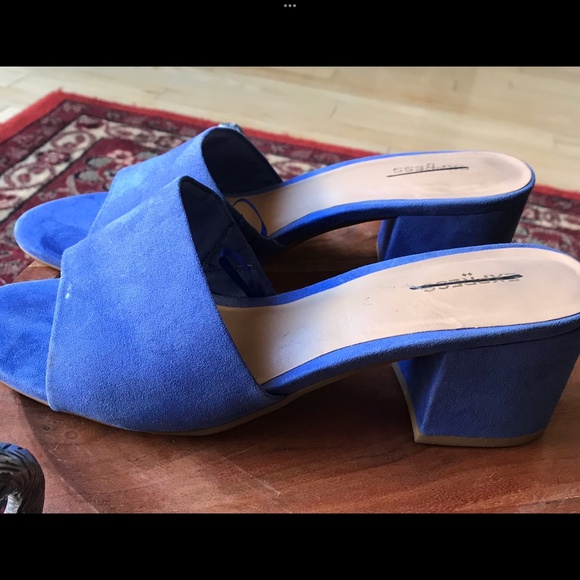 🎉HP🎉 EXPRESS Cornflower Periwinkle Block 2.5” Heels Size 7 - Picture 4 of 7